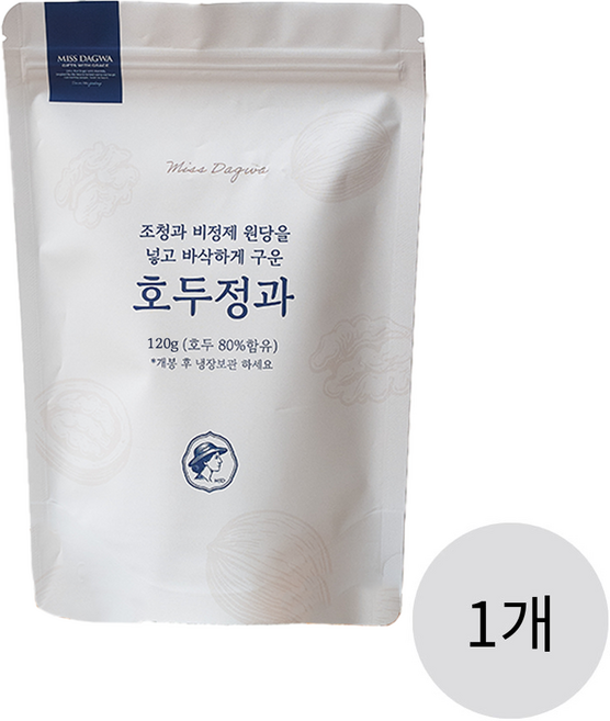 구운 프리미엄 호두정과 호두강정, 120g, 1개