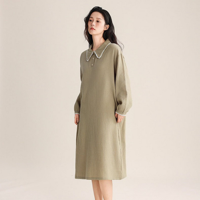 여성 순면 봄여름 잠옷 통기성 홈웨어