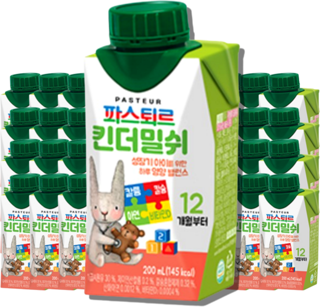 파스퇴르 킨더밀쉬 200ml 40개 성장기 영양 음료