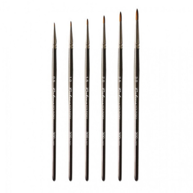 루벤스 kolinsky 라이너 300붓 세필 브러쉬, 00호