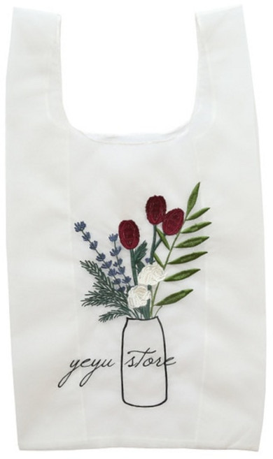 에코백 미니 휴대용 여성용 투명 토트 오간자 원사 천 비치 백 자수 핸드백 에코 클리어 소녀용 지갑 여름