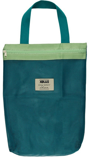 XBL-6700-라임틸그린 파스텔 오리발 망사가방, 라임틸그린