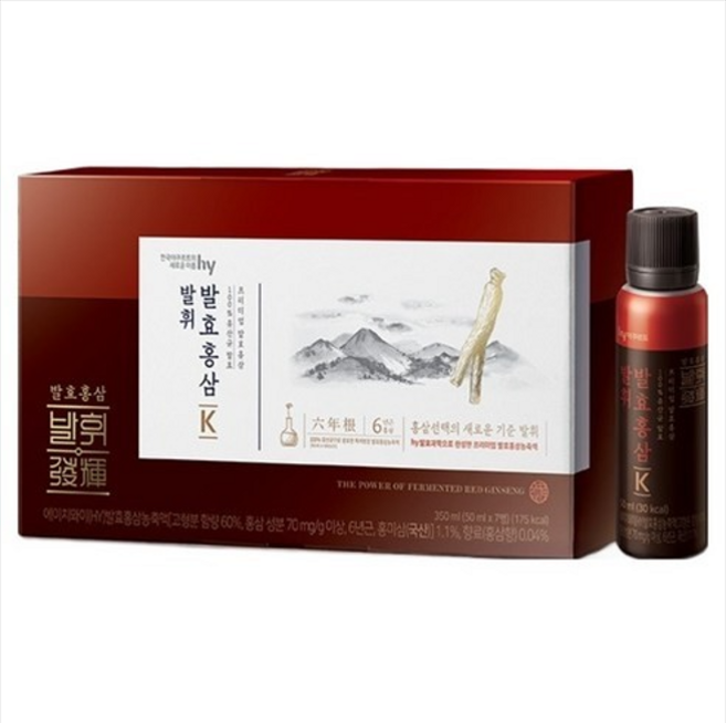한국야쿠르트 발휘 발효홍삼K 면역력 증진 및 피로 개선에 도움, 1개, 350ml