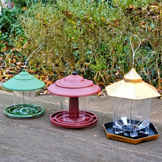 버드피딩 새모이통 버드피더 새먹이통 정원 야외, 버건디, 1개