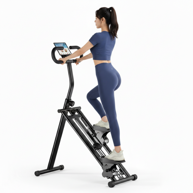 맥스코어 스텝퍼 가정용 천국의계단 스탭퍼 에어 스텝밀 홈트 계단 운동기구 스테퍼 스태퍼, 블랙