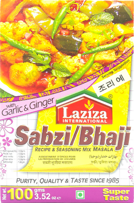 Laziza Sabzi Bhujia Masala 사브지 브하지 마살라, 100g, 4개