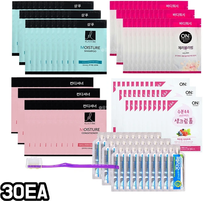 일회용 엘라스틴 여행용 세트 공용 9박10일, 1세트 - 쿠팡