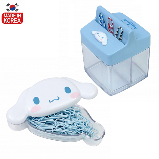 타겟오 산리오 시나모롤 컬러클립 + 자석클립통 세트 자석 크립통 클립 세트