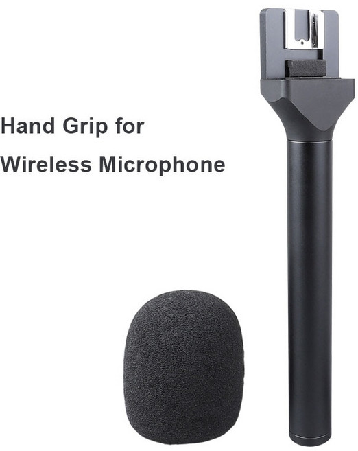마이크 악세사리 무선 홀더 인터뷰 핸드 헬드 송신기 Relacart Synco Rode Mic 용 윈드 스크린 콜드 슈 핸들 그립, 1개