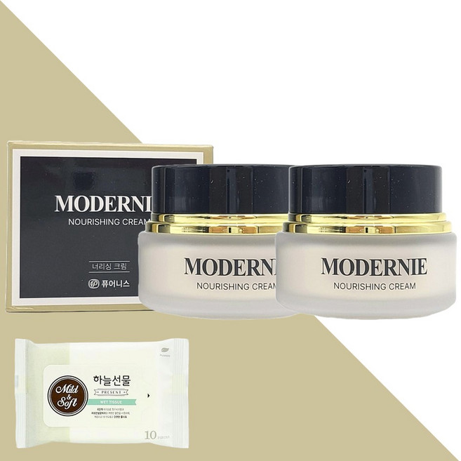 모드니에 너리싱 크림 60g 2개(+휴대용 물티슈 1개), 2개