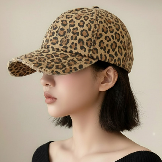 사바나 레오파드 빈티지 볼캡