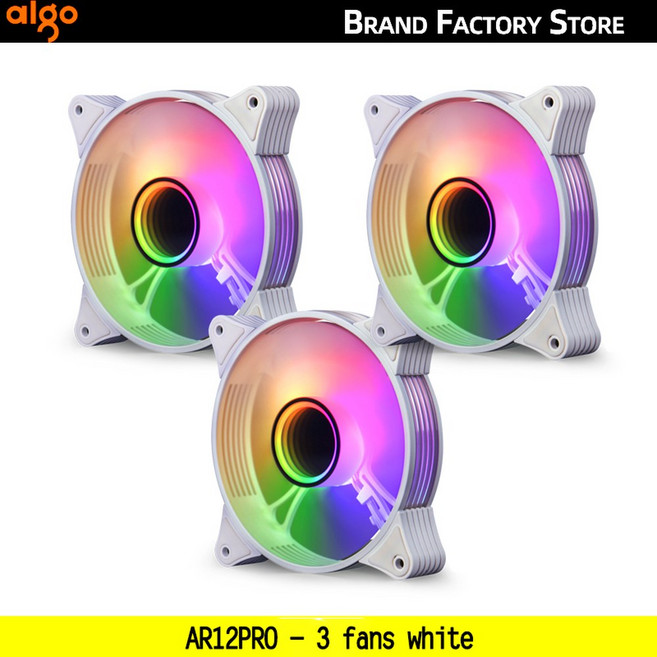 Aigo AR12 컴퓨터 케이스 PWM 120mm rgb 냉각 PC, A-RGB, 1개
