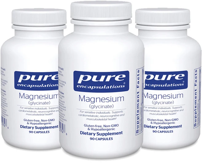 퓨어인캡슐레이션 마그네슘 글리시네이트 MagnesiumGlycinate 90캡슐3통, 3개, 90정 - 쿠팡