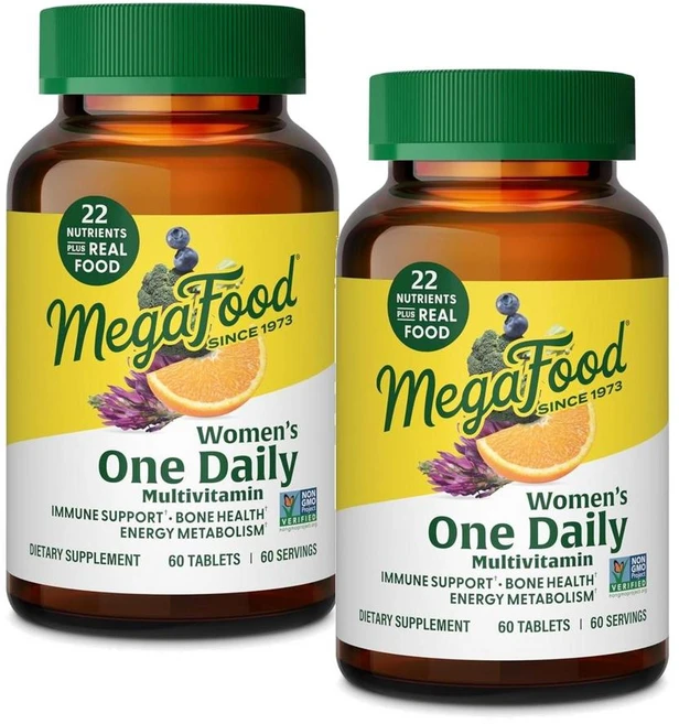 메가푸드 여성 원 데일리 멀티비타민 MegaFood Women One Daily Multivitamin, 2개, 60정 - 쿠팡