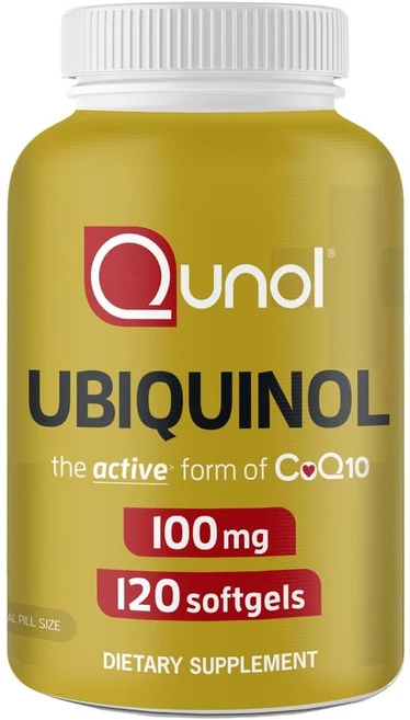 Qunol 퀴놀 유비퀴놀 코엔자임큐텐 CoQ10 100mg 소프트젤, 1개, 120정 - 쿠팡