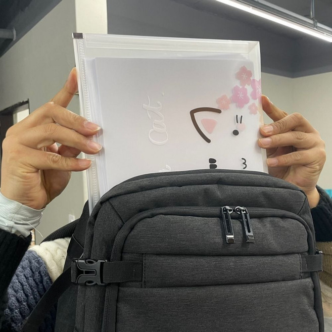 반투명 디자인 지퍼백 파일첩 A4khe7+6VfB