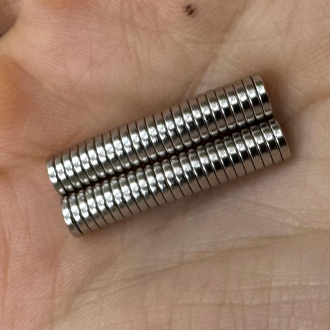 D5*1T 네오디움 원형자석 ND 지름 5mm x 두께 1mm [니즈], 100개