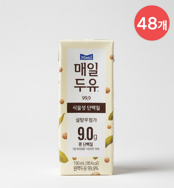 매일두유 190mlx48팩/5종 택1 (99.89 오리지널 초콜릿 검은콩 고단백), 190ml, 48개