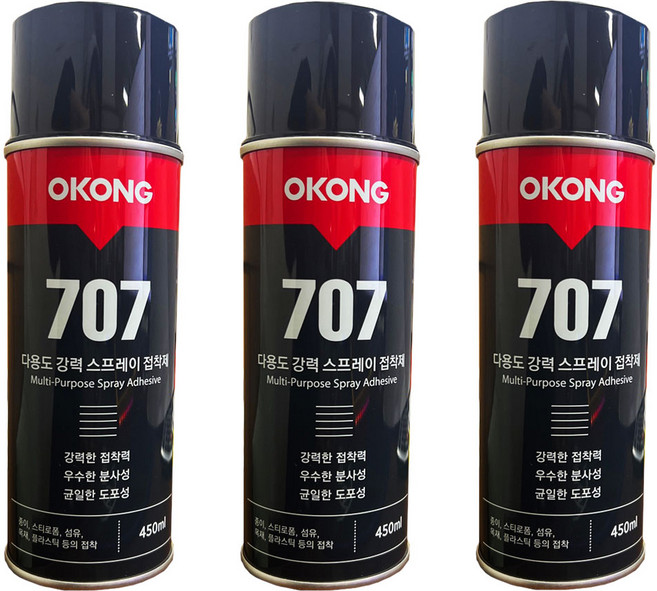 오공 다용도 강력 스프레이 접착제, 3개