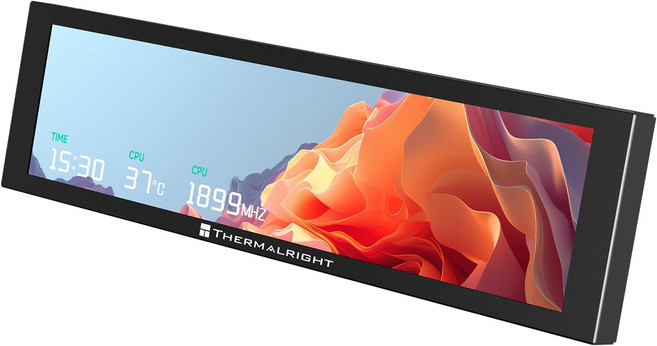Thermalright Trofeo Vision 9.16 LCD 블랙 9.16인치 풀 컬러 마그네틱 디스플레이 화면 1920x480 해상도 설치가 간편함 마스터 CPUGPU