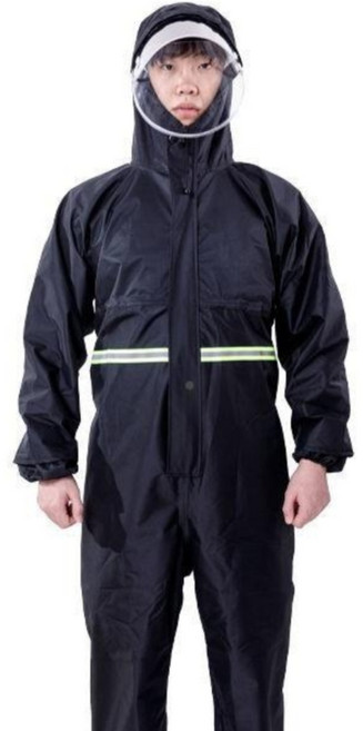 농약방제복 방호복 전신형 방수 방충복 차단 안전용품 작업복, 올리브그린 S (155-160)