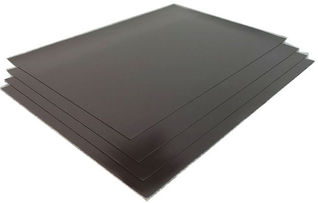 [제이스마그네트] 고무자석 판 시트 사진 절단 냉장고 부착용 강력 고무자석판 0.5T 1T 1.5T 2T 3T 4T 5T, 등방성 450mmx305mmx0.5mm_4장세트