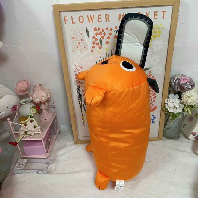 체인소맨 인형 쿠션 베개 덴지 체인소의 악마 포치타 거실 침실 소파 인테리어 장식 선물, B형