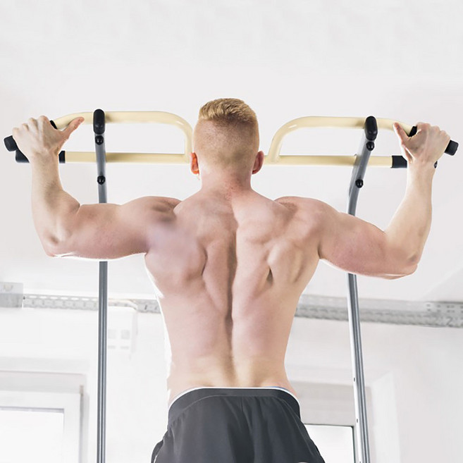 프로 머슬메이트 멀티치닝디핑 6단계 높이조절 상단멀티핸들 푸쉬업바 최대하중200KG, 단품