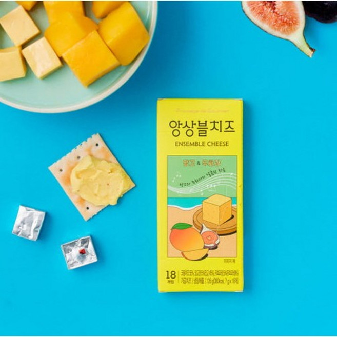 앙상블 망고&무화과 큐브치즈, 3개, 126g