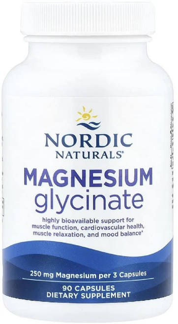 노르딕내추럴스 마그네슘 글리시네이트 250mg 캡슐 90정, 1개 - 쿠팡