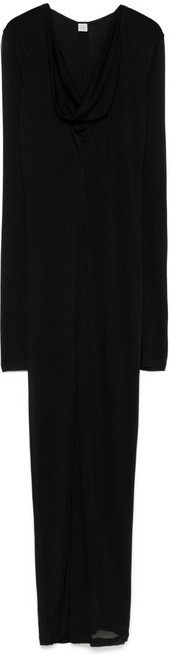 토템 드레이프 V넥 드레스