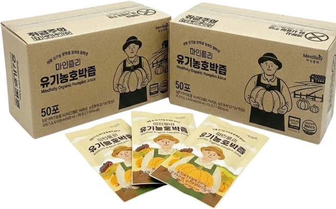 마인플리 유기농 호박즙, 100개, 100ml