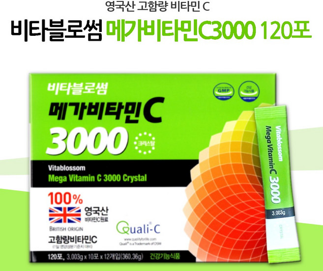 비타블로썸 메가비타민 C3000 크리스탈 비타민C, 1개, 단품, 120회분
