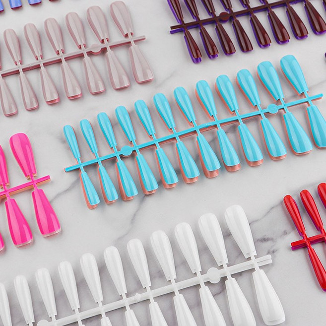 네일팁 코핀팁 24pcs 코핀롱팁 스틸레토팁, 네일팁(코핀팁) 1169-Y32, 1개