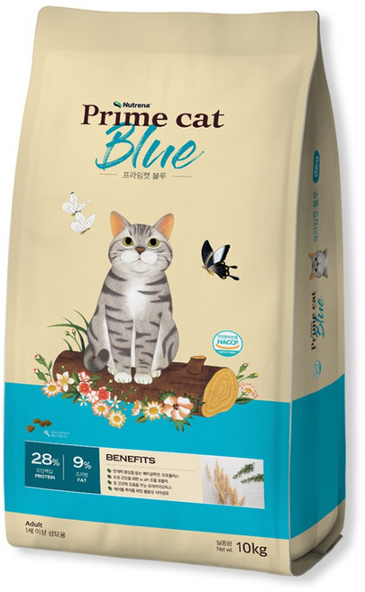 뉴트리나 프라임캣 블루 10kg 고양이사료, 1개, 닭