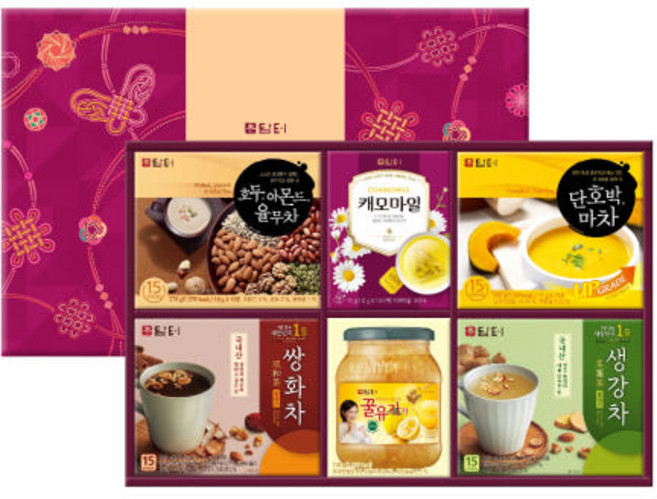 [담터] 다담 종합세트 1개입/ 명절 선물세트/국산차, 15g, 1세트, 상세 설명 참조, 6개입, 상세 설명 참조