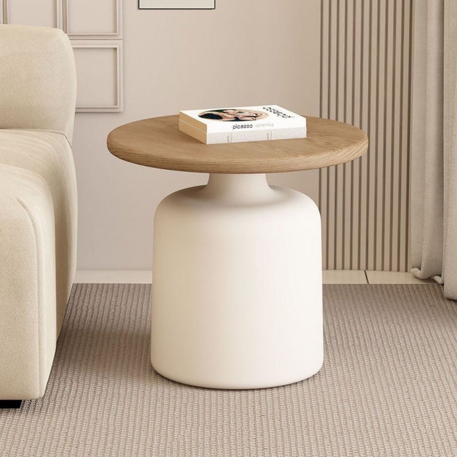 북유럽풍 거실 심플한 낮은 실내 원형 티테이블 커피테이블, C02(500*350*470mm