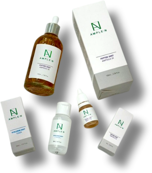 [미니 2종 증정] 앰플엔 펩타이드샷 2X 모공탄력 앰플 대용량 탄력 2배 모공 앰플 (+증정: 인탱글샷 미니 앰플5ml+토너 30ml), 1개, 100ml