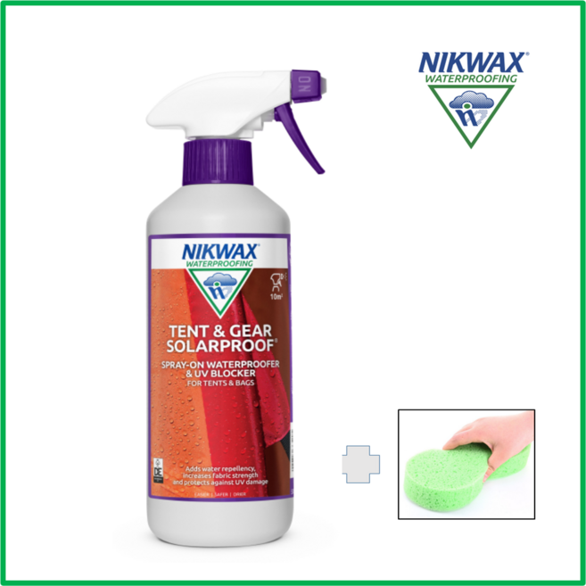 닉왁스(수입직영) 텐트&기어 솔라프루프(500ml) 텐트장비발수 세척스폰지 증정, 1개, 500ml