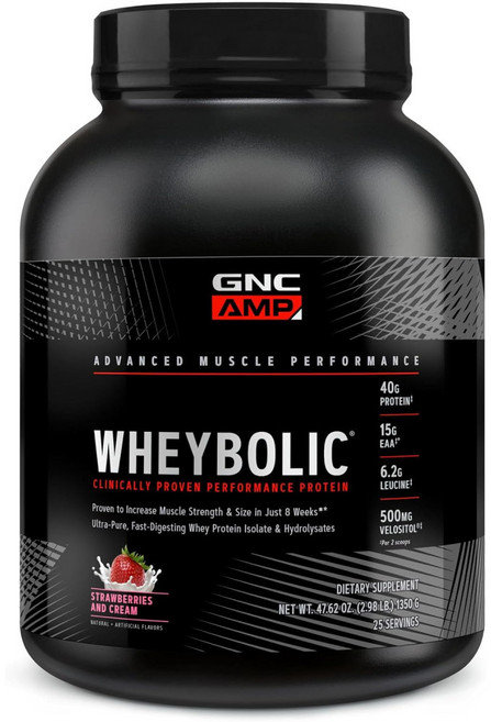 GNC AMP 웨이볼릭 단백질 파우더 딸기&크림 1362.5g 25회분, 1개
