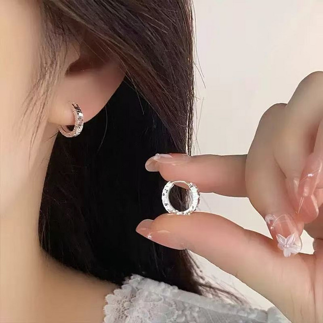 지엔스 샤이닝 원터치 링 귀걸이