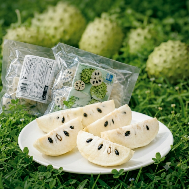 [과일 아이스크림] 냉동 대만 석가 (스무디 요거트 디저트) 500g 2봉지, 2개