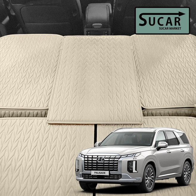 올카카 팰리세이드 리노 차박 평탄화매트 프리미엄 고강도 틈새연결 확장보드 바닥 트렁크 1P, 대형(1P), 블랙, 팰리세이드(7인승)