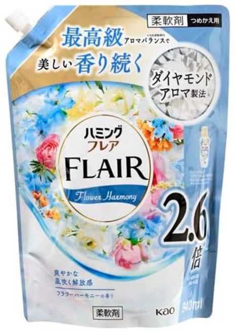카오 허밍플레어 플라워 하모니 리필 특대 940ml, 1개, 1ml