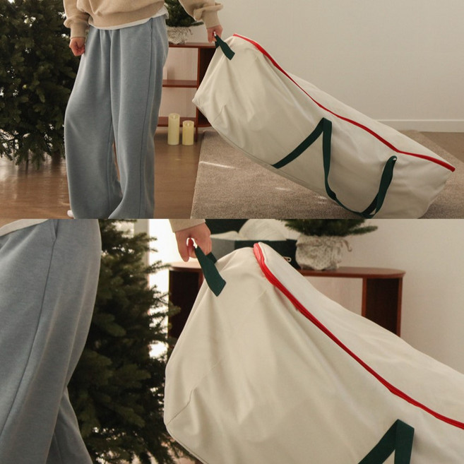 [당일출고] POCK 크리스마스트리 보관백 대형트리전용 트리보관함 특대형 트리 수납 옥스포드천, 베이지, 1개