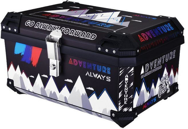 제이베니-1363 오토바이 탑박스 65L 배달통 스탠다드 베이스 색상 스쿠터 캐리어 킹사이즈 대용량 상자, 22. 65L 레드 선셋 + 등받이