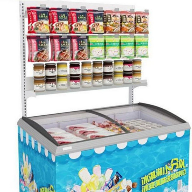 아이스크림냉동고선반 무인 편의점 진열대 가게용 칸막이 매대 냉장고 윗선반, C. 0.7미터-1개층 2개후크층, 1개