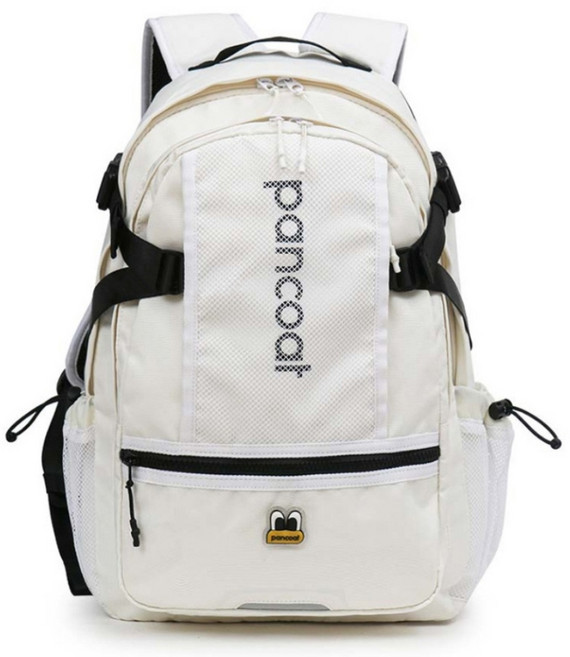 팬콧 하이퍼 화이트 학생 백팩 대용량 수납 메쉬포켓 안전반사 책가방 중학생가방