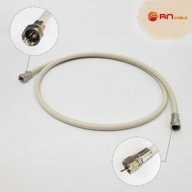 동축케이블 TV 안테나 선 커넥터 절단 5C, 2개, 동축케이블 5c 1m