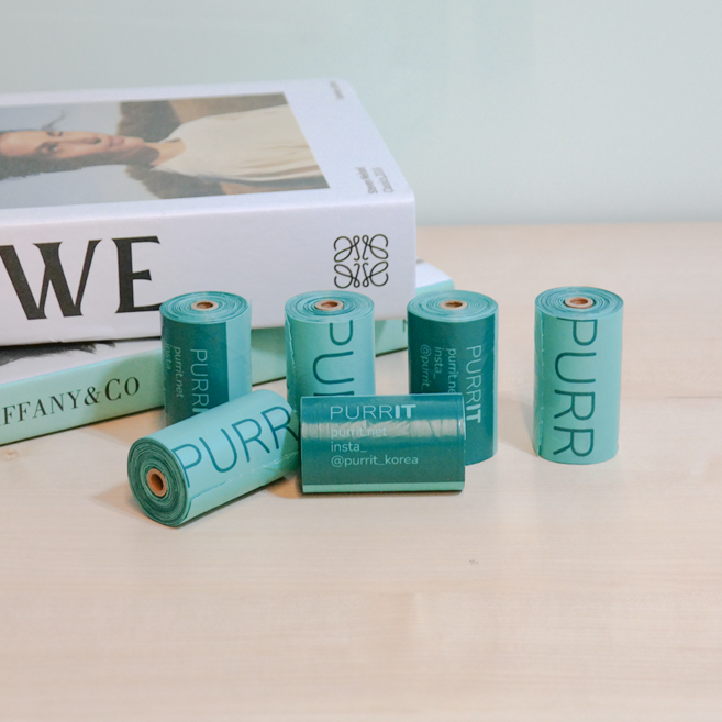 퍼릿 산화생분히 강아지 풉백 배변봉투 똥봉투 똥츄 5롤(90매입), 5팩, 90개입